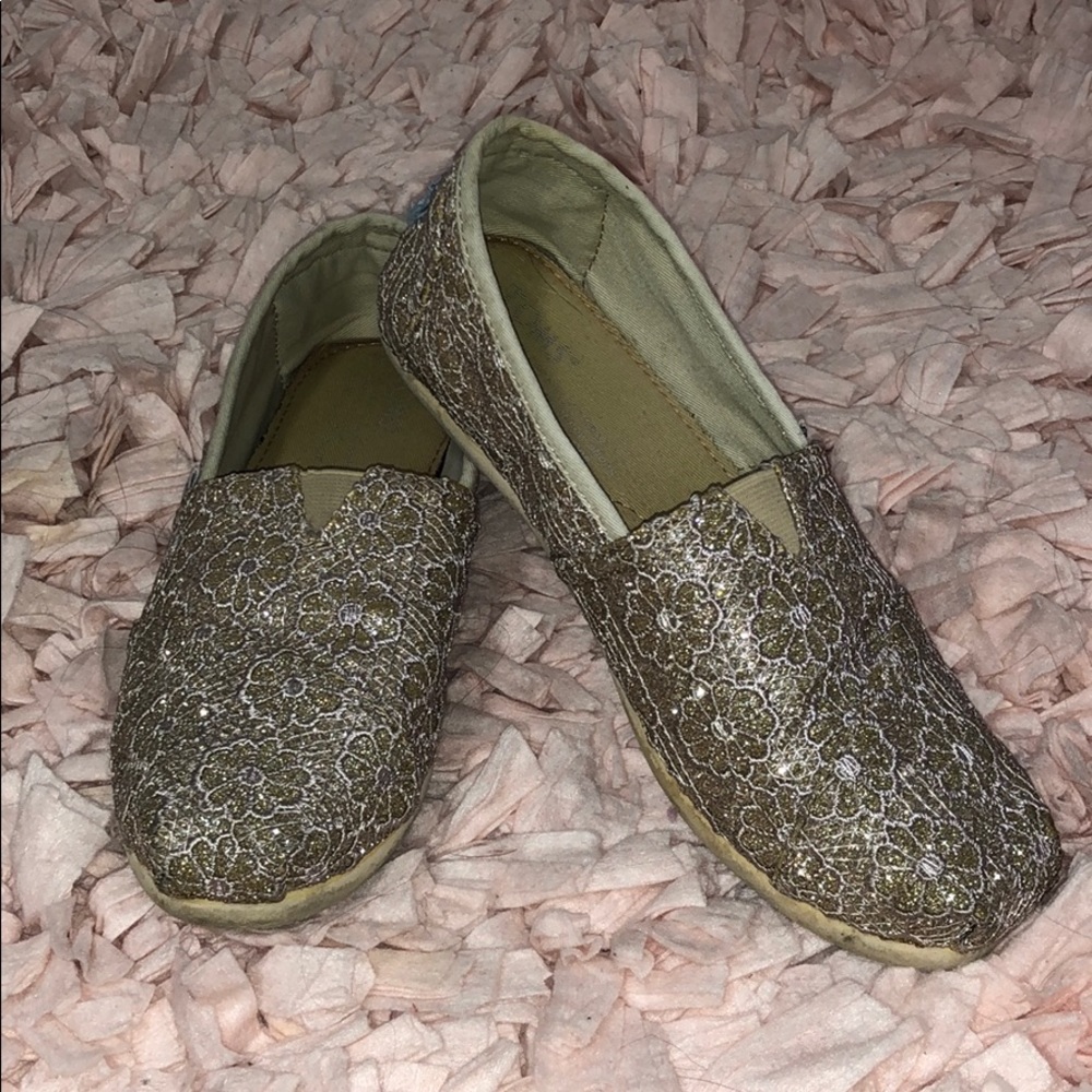 Gold sparkle TOMS
